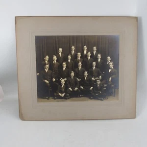Antiguo gabinete tarjeta clase fotografía 7 1/2 x 9 1/2 c1900 niños almidonados collares - Imagen 1 de 3