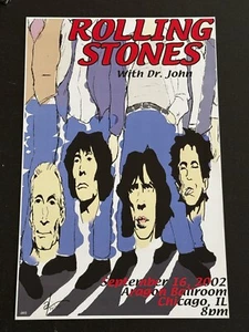 Póster de concierto de los Rolling Stones de Aaragon Ballroom firmado 34/100 original 2002 - Imagen 1 de 3