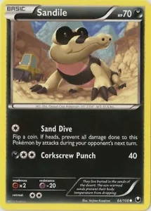 Pokemon - Sandile - 64/108 - Common - BW - Dark Explorers - NM - Picture 1 of 1