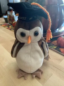 Ty Beanie Babies Wise The Owl Retired FBA_41879 Errors Look👀🔥🔥RARE!!! - Picture 1 of 6