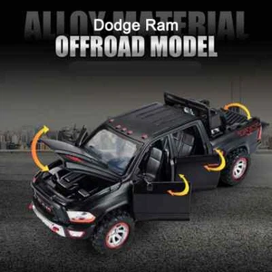 1:32 Dodge RAM Pickup Alloy Car Model Diecasts Toy Off-Road Model Sound & Light - Picture 1 of 15