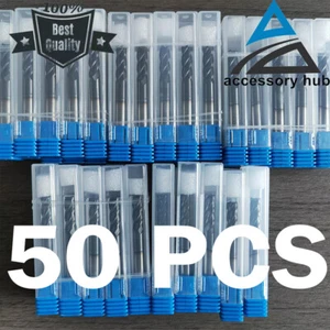 50Pcs 1/4" 4 Flute 2-1/2" Overall Length Regular Carbide End Mill - TiALN COATED - Picture 1 of 16