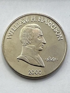 2000 Republic of Liberia $5 William H Harrison Commemorative Issue Coin - Picture 1 of 3