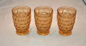 FEDERAL GLASS YORKTOWN YELLOW TUMBLERS SET OF 3 - Picture 1 of 1