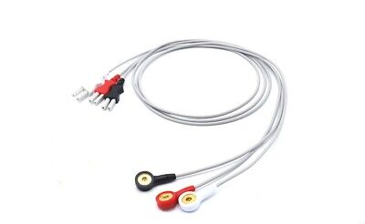 Spacelabs ECG EKG Cable 012-0498 Leadwires 3 Leads Snap - Same Day Shipping • 21.90£