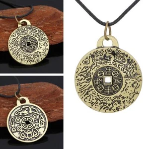 Retro Feng Shui Money Amulet Pendant Necklace Lucky Men T4A3 Wealth Comi - Picture 1 of 11