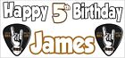 Rock Metal 5th Birthday Banner X2 Party Decorations Boys Girls Kids ANY NAME