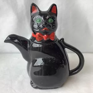 Woods Cat Teapot in Black - Pussy Foot by Tony Wood - Foto 1 di 9
