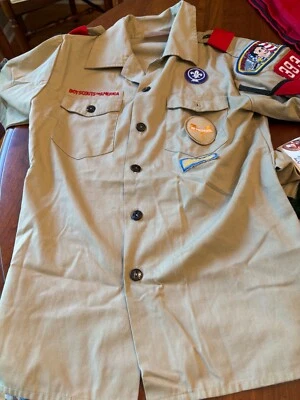 Boy Scouts of America BSA Medium Youth Shirts (2) Scarf Pins - Image 1 of 4