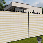 Beige White 3Ft Fence Privacy Screen Windscreen Mesh Shade Cover Garden Balcony