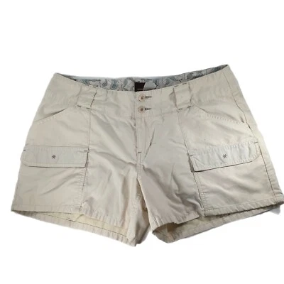 Pantalones Cortos Horny Toad Para Mujer 8 Blanco Crema Caqui Senderismo Caminar Algodón Bolsillos LEER Foto 1 de 4