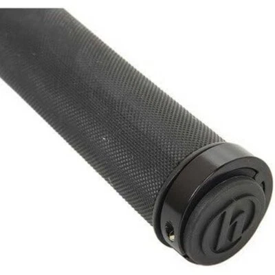 HERRMANS 2x Fahrradgriffe Diamond Lock paarweise gerade 130 mm schwarz Gummi Schraubgriff