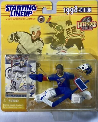 Boneco de ação Kenner Starting Lineup 1998 hóquei NHL Grant Fuhr St Louis Blues - Imagem 1 de 2