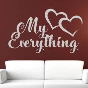 Pegatina de arte de pared mensaje de My Everything Love Hearts (AS10318) - Imagen 1 de 2