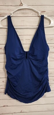 Top de natación Tankini Bleu Rod Beattie para mujer talla 8 azul marino nuevo con etiquetas lados fruncidos Foto 1 de 4