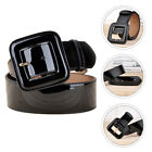 Fashionable Retro Patent Belt - Ideal for Women's Jeans and Dresses!