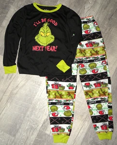 GRINCH Two Piece PAJAMA SET Christmas YOUTH MEDIUM 8 - Picture 1 of 4