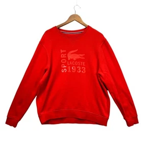 Suéter Izod Lacoste Para Hombre Cárdigan Rojo Hecho en EE. UU. 70s 80s Mr. Rogers XL - Imagen 1 de 3