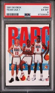 1991 Skybox Team USA 1 #544 Mullin Barkley Robinson PSA 6 EX-MT appena classificato - Foto 1 di 2