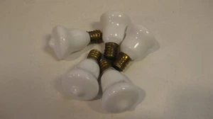 Vintage Christmas White Bell Light Bulb Lot C7 - Picture 1 of 1