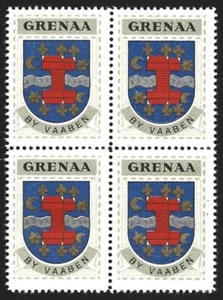 Denmark 1940-42 GRENAA Cinderella BLOCK from Jensen's Arms Series VF-NH - Picture 1 of 1