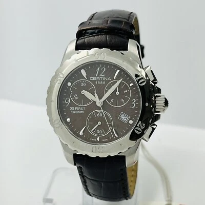 Reloj para mujer Certina DS First cronógrafo acero cristal zafiro marrón 35 mm Foto 1 de 4