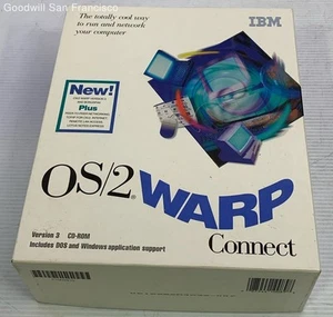 Vintage IBM OS/2 Warp Connect Version 3 in Box Windows/DOS 1994 - Picture 1 of 4