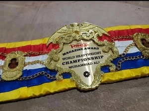 RING MAGAZINE MUHAMMAD ALI BOXING CHAMPIONSHIP BELT ADULT SIZE TITLE - Picture 1 of 4