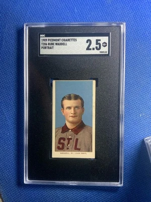 1909-11 T206 Rube Waddell Portrait Piedmont SGC 2.5 ST. LOUIS BROWNS HOF - Image 1 of 2