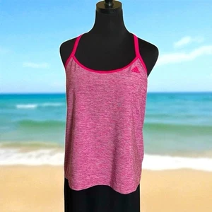 Adidas Pink T-Back Sport Tank Top Größe L - Bild 1 von 7