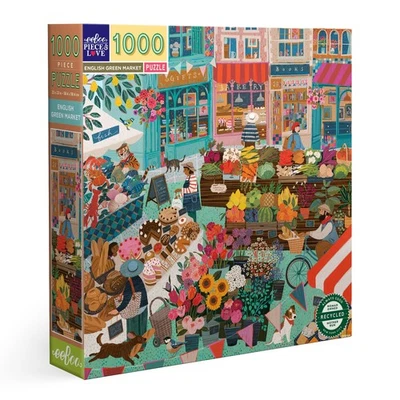 eeBoo- Piece&Love Market-1000 pc English Green Market 1000 Pezzi in Cartone 5AEy - Immagine 1 di 4
