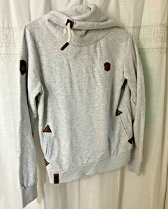 NAKETANO Hoodie Women's 2XL XXL Pullover Fleece Hooded Gray - Picture 1 of 16