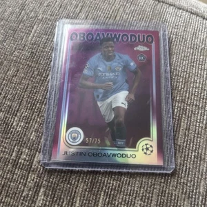 Justin Oboavwooduo 2024-25 Topps Chrome UEFA Pink/Purple Refractor #/75 Rookie RC - Bild 1 von 2