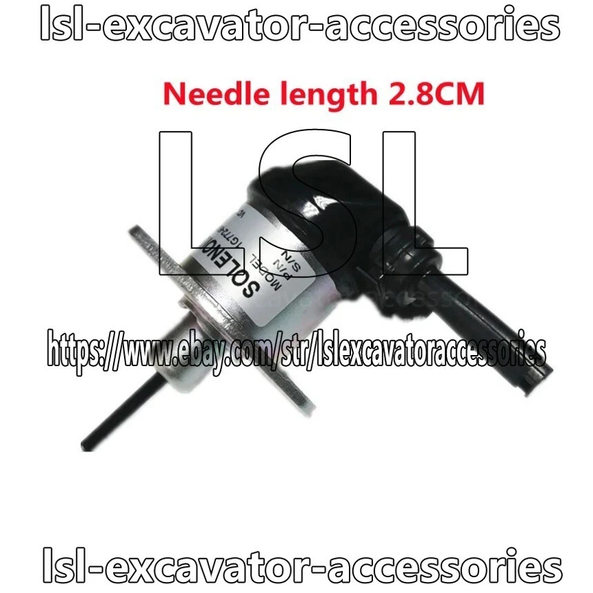 Flameout solenoid valve D1105T for Kubota KX185 KX183 KX151 KX161 Komatsu PC56 - Image 1 of 4