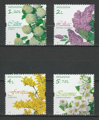 Moldova 2019 Tree Flowers 4 MNH stamps Cover