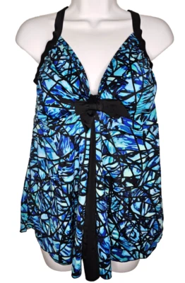 Avenue Mujer Traje De Baño Top Tankini Incorporado Sujetador Completo Copas Correas Ajustables 18 Foto 1 de 4