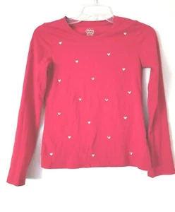 Sweet Girl's FADE GLORY Embellished Hearts Size L 10-12 Long Sleeve Tee Shirt - Picture 1 of 7