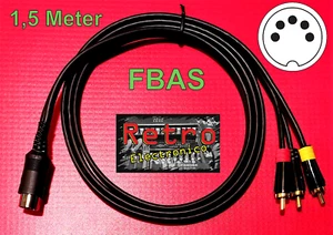 Hohe Qualität FBAS Kabel Commodore C64 C128 VC20 C16 Plus/4 Stereo Monitor Video - Bild 1 von 6