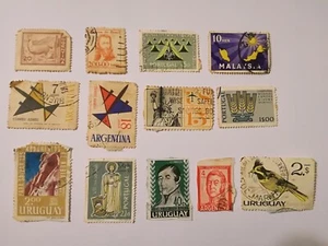 FRANCOBOLLI INTERNAZIONALI STORICI LOTTO N°13 ANNI 60 URUGUAY BRASILE PORTOGALLO - Foto 1 di 2