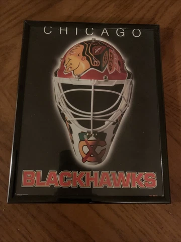 Chicago Blackhawks Goalie Mask Plaque 10 x 8 Cover