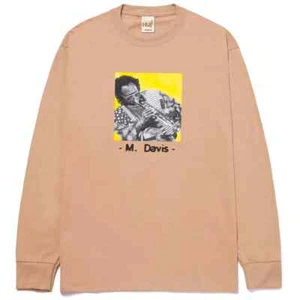 Huf Worldwide T-Shirt Tee Longsleeve Miles Davis At Fillmore Sand in M - Picture 1 of 4