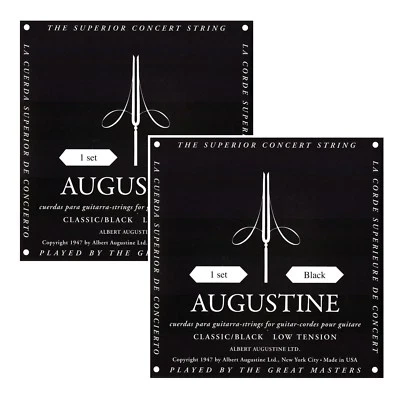 AUGUSTINE BLACK - 2 SATZ SAITEN, LOW TENSION, SCHWARZ - 028-0435 CLASSIC KONZERT