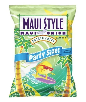 Maui Style Maui Onion Flavored Kettle Chips 14.5oz Bag Party Size x1 - Image 1 of 3