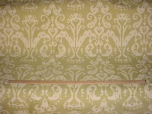 20Y VALDESE WEAVES BASMATI CITRUS GREEN IKAT DRAPERY UPHOLSTERY FABRIC - Picture 1 of 4