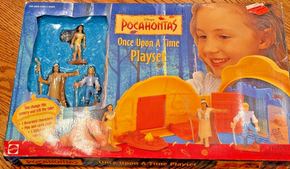 DISNEY'S POCAHONTAS ONCE UPON A TIME JUEGO MATTEL VINTAGE SIN USAR, EN CAJA, NUEVO RARO Foto 1 de 4
