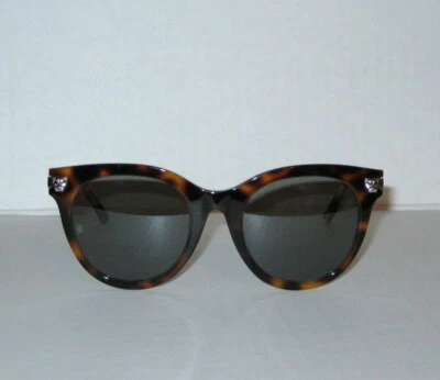 Cartier CT0024SA 003 Havana Silver Panthere de Cartier Cat Eye Sunglasses Frames - Image 1 of 4