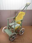 Vtg Child Baby Stroller by Columbia Tuk-A-Way Metal & Folding 1940's GREAT SHAPE