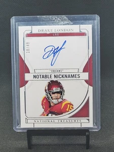 2022 Panini National Treasures SSP DRAKE LONDON RC Notable Nicknames Auto #/49 - Picture 1 of 2