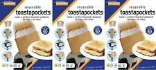 6 x Reusable Toaster Bags Toastie Sandwich Bag Toastapockets NonStick Toastabags