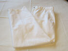 Mens Lands' End Pant pants slacks linen cotton 34 white **spots**EUC@